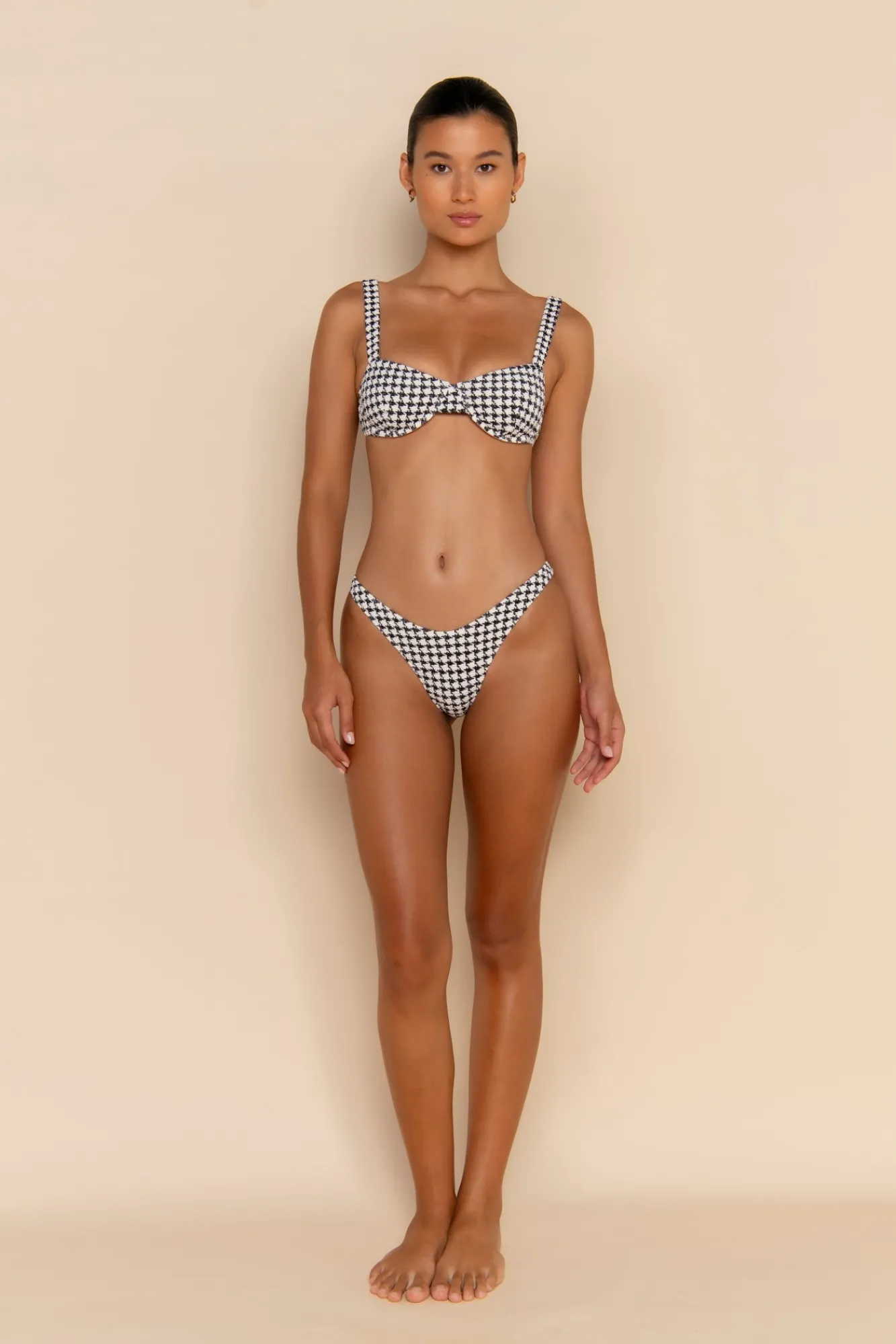 ELCE Swim Swim Tops|Escape-ESCAPE BRACUP TOP - HOUNDSTOOTH