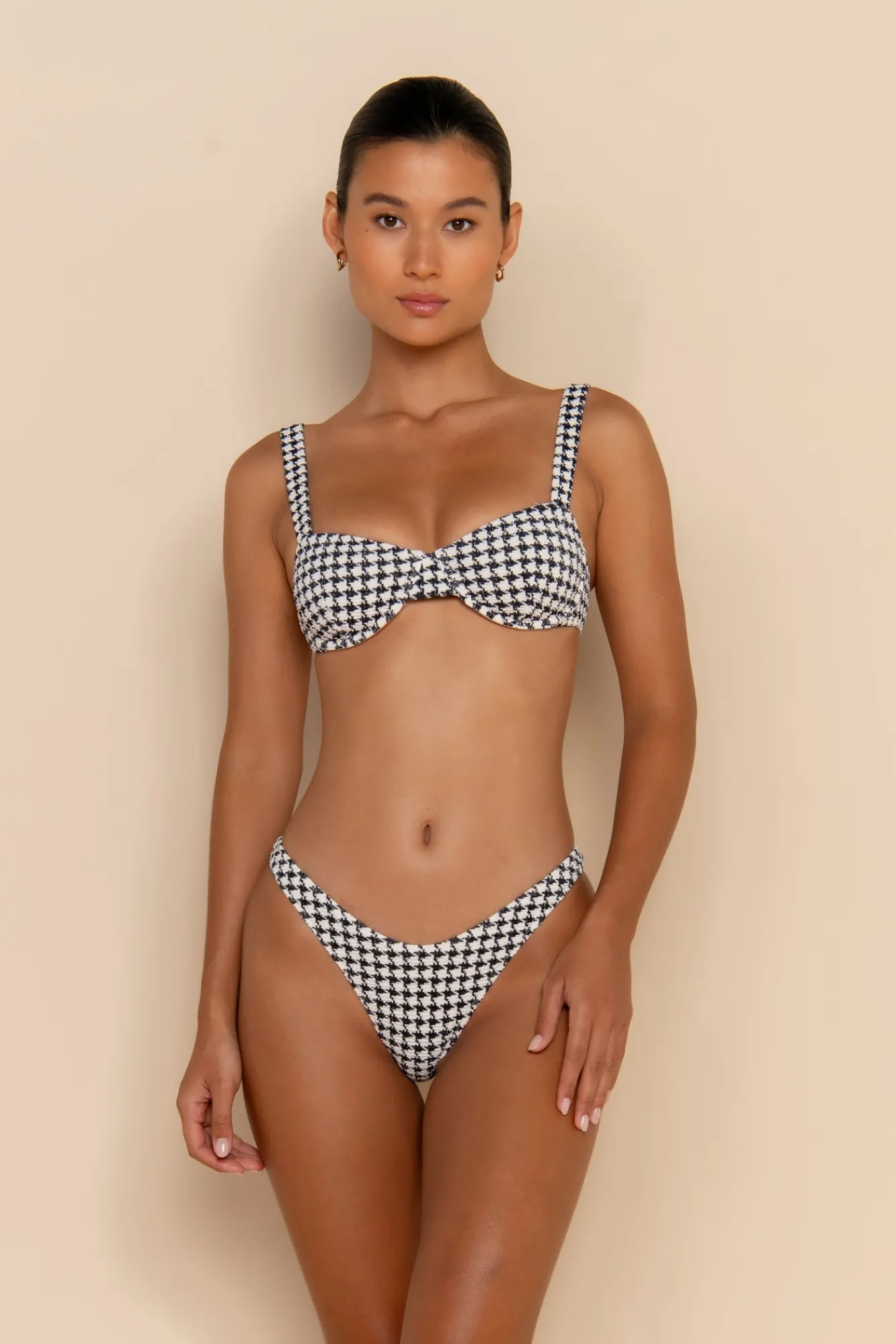 ELCE Swim Swim Tops|Escape-ESCAPE BRACUP TOP - HOUNDSTOOTH