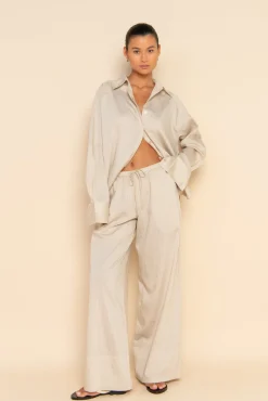 ELCE Swim Tops-IVY SHIRT - OAT STRIPE