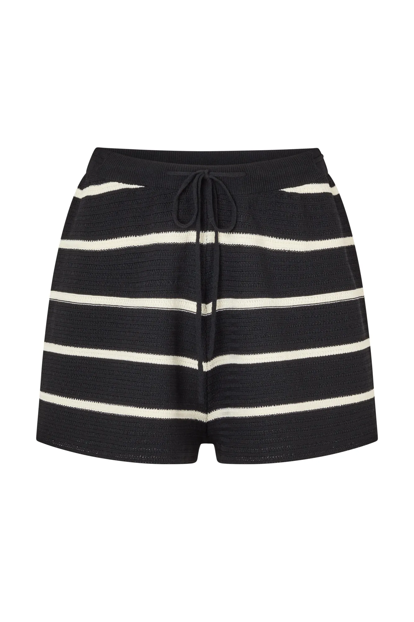 ELCE Swim Selalu|Bottoms-JONI KNIT SHORT - BLACK/WHITE STRIPE