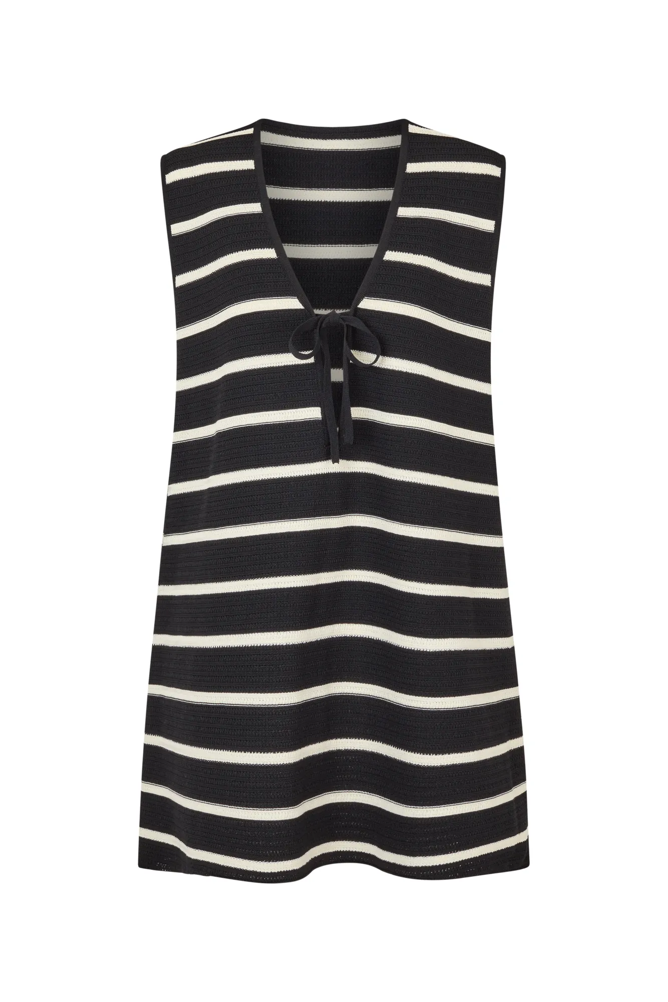 ELCE Swim Selalu|Dresses-JONI MINI DRESS - BLACK/WHITE STRIPE